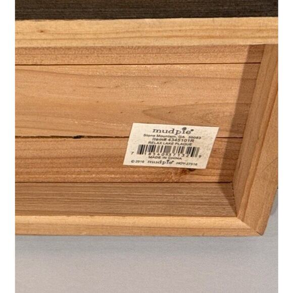 Mudpie Wood Metal Farmhouse Decor Sign - Relax You're On Lake Time - Picture 5 of 8